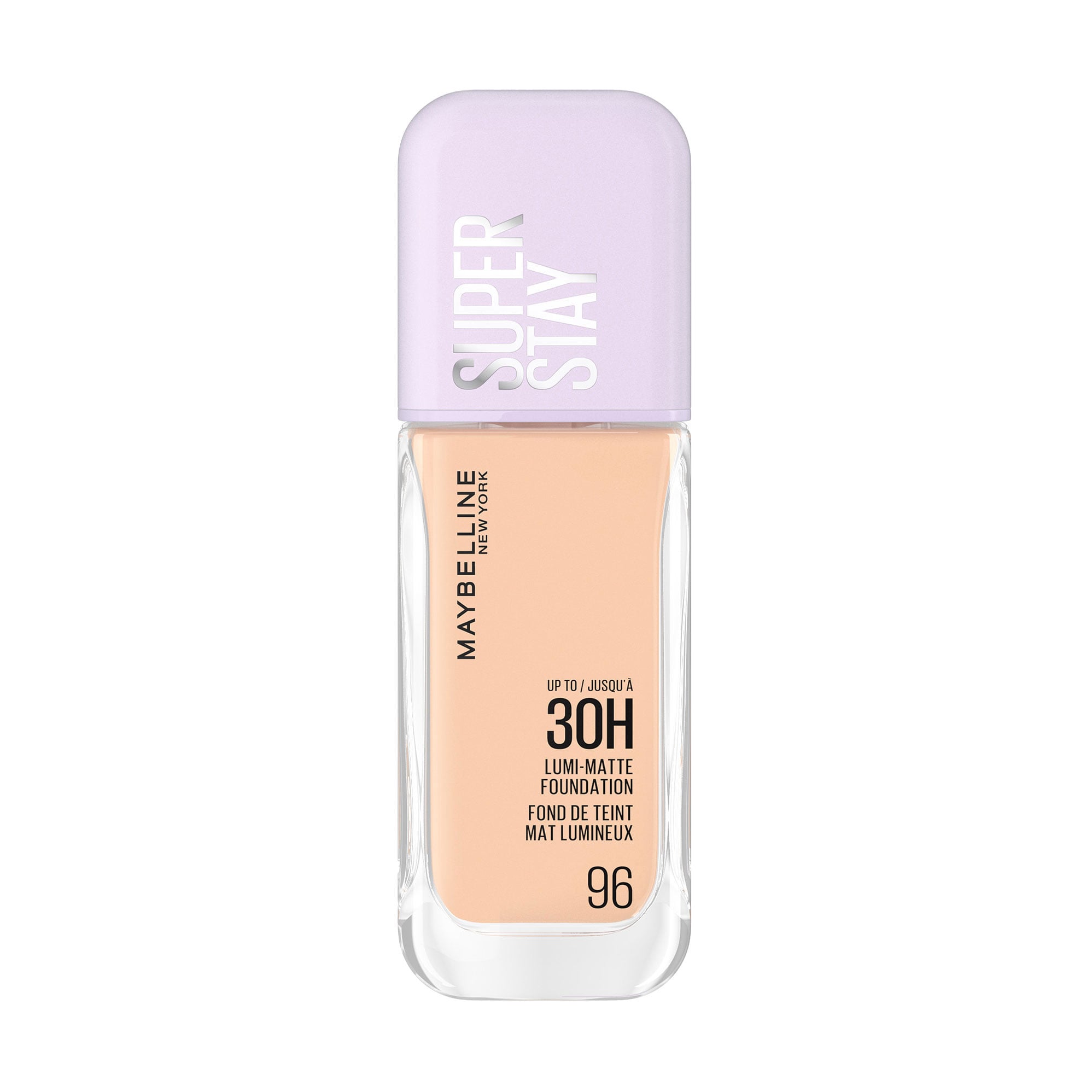 Стійка легка тональна основа для обличчя Maybelline New York Super Stay Lumi-Matte Foundation з природним матовим фінішем, 96, 35 мл