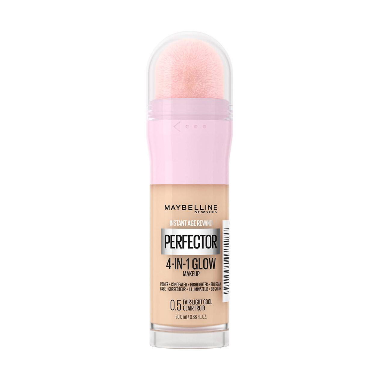 Тональна основа для обличчя Maybelline New York Instant Perfector Glow 4 в 1, з ефектом сяяння 0.5 Fair Light Cool, 20 мл